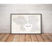 YAASIMOULE Affiche Chanson n° 3 Paroles de Paysage Décoration murale