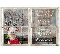 YAASIMOULE Affiche Chèvre Dieu dit que tu es belle unique aimée spéciale précieuse paysage