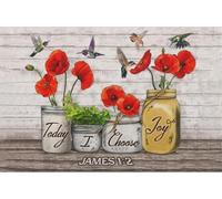 YAASIMOULE Affiche Colibri Aujourd'hui je choisis Joy James 12 Deluxe Paysage Poster