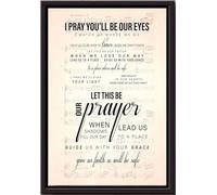 YAASIMOULE Affiche des paroles de « The Prayer » de Céline Dion - Décoration murale musicale - Cadeau pour fan - Impression sur toile mate encadrée - Style pop