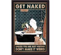 YAASIMOULE Affiche encadrée sur toile mate « Déshabillez-vous sauf si vous êtes juste de passage » : n'en faites pas toute une histoire.
