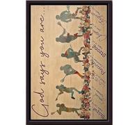 YAASIMOULE Affiche encadrée sur toile mate « Lacrosse God Says You Are »