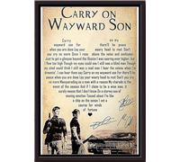 YAASIMOULE Affiche encadrée sur toile mate Supernatural Carry On Wayward Son