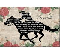 YAASIMOULE Affiche et toile personnalisées avec cheval « Fille et moi, je suis une meilleure version » - Citations positives inspirantes - Décoration murale personnalisée avec nom