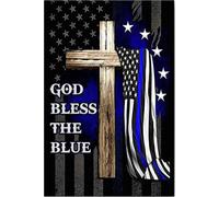YAASIMOULE Affiche et toile « Que Dieu bénisse les forces de l'ordre » - Décoration murale pour policier, mari ou homme