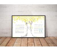 YAASIMOULE Affiche « I Won't Give Up » : paroles de la chanson paysages décoration murale d'intérieur