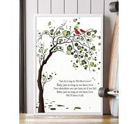 YAASIMOULE Affiche « Just As Long We Have Love » avec paroles de la chanson portrait art mural décoration d'intérieur