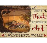 YAASIMOULE Affiche La vie d'un fermier et je me dis quel monde merveilleux Paysage