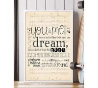 YAASIMOULE Affiche « Le meilleur de What's Around » avec paroles chanson portrait art mural décoration d'intérieur