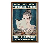 YAASIMOULE Affiche « Mieux vaut avoir le nez dans un livre que les affaires d'autrui ». Décoration murale