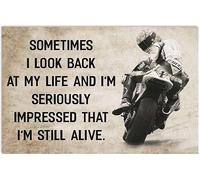 YAASIMOULE Affiche Moto Parfois je repense à ma vie suis toujours en Paysage