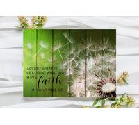 YAASIMOULE Affiche murale Accepter ce qui est Lâcher prise Avoir foi en sera Citations de décoration d'intérieur