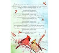 YAASIMOULE Affiche murale décoration d'intérieur cardinal oiseau paroles de la chanson Forever Young portrait