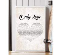YAASIMOULE Affiche Only Love Song Lyrics Portrait Art mural Décoration intérieure