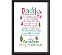 YAASIMOULE Affiche « Papa, je n'ai été qu'avec toi », cadeau pour la fête des pères, impression sur toile mate encadrée, idéale pour l'anniversaire de papa.