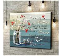 YAASIMOULE Affiche « Quand croire au delà de ce que les yeux peuvent voir » : signes du ciel montrent l'amour ne meurt jamais décoration murale