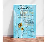 YAASIMOULE Affiche Tout à ma fille N'oublie jamais que je t'aime maman portrait pour