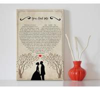 YAASIMOULE Affiche « You And Me » avec paroles de chanson art mural décoration d'intérieur