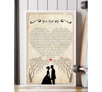 YAASIMOULE Affiche « You And Me » avec paroles de chanson portrait art mural décoration d'intérieur