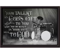 YAASIMOULE Batteur, ton talent est un don de Dieu ! Affiche encadrée sur toile mate
