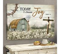 YAASIMOULE Belle vie à la ferme Aujourd'hui je choisis la joie 2 Jésus Paysage Impression sur toile Art mural