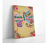 YAASIMOULE Butterfly Be You Be Amazing Be Smart Amazing Canvas Prints Wall Art