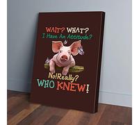 YAASIMOULE Butterfly Pig Wait What I Have An Attitude Who Knew Canvas Prints