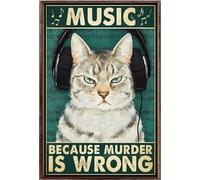 YAASIMOULE Casque audio pour chat Parce que le meurtre est mal Affiche musicale