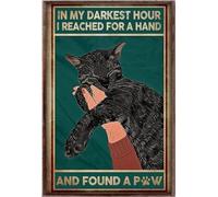 YAASIMOULE Chat Dans ma plus sombre heure, j'ai tendu la main et j'ai trouvé une patte de chat - Affiche de chaton