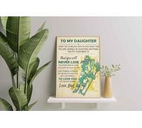 YAASIMOULE Décoration murale, Décoration d'intérieur, Décoration de chambre À ma fille, je veux que tu croies au plus profond de ton cœur, je t'aime papa