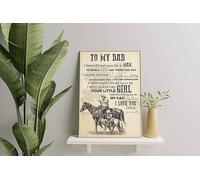 YAASIMOULE Décoration murale, Décoration d'intérieur, Décoration de chambre À mon père Je sais que ce n'est pas facile pour un homme d'élever un enfant Aime ta fille