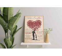 YAASIMOULE Décoration murale, Décoration d'intérieur, Décoration de chambre Arbre À ma fille, je veux que tu croies au plus profond de ton cœur que tu ne perdras jamais l'amour, maman