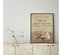 YAASIMOULE Décoration murale, Décoration d'intérieur, Décoration de chambre Loup Grand-père à petite-fille Je t'aime quand la vie essaie de te renverser Bébé fille