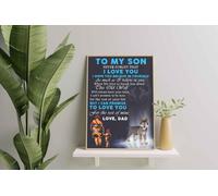 YAASIMOULE Décoration murale, Décoration d'intérieur, Décoration de chambre Loup Pompier À mon fils N'oublie jamais que je t'aime J'espère que tu crois en toi