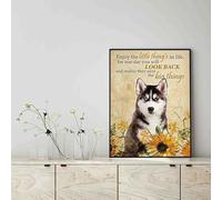 YAASIMOULE Décoration murale, Décoration d'intérieur, Décoration de chambre Profitez des petites choses de la vie, elles étaient les grandes choses. Chien Husky