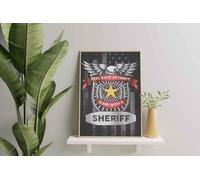 YAASIMOULE Décoration murale, décoration d'intérieur, décoration de chambre, sentez-vous en sécurité la nuit, dormez avec un shérif, la police américaine est fière