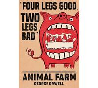 YAASIMOULE Décoration murale d'intérieur de chambre Fermier Animal Ferme Cochon Motif Quatre Pattes Bon Remorquage Mauvais George Orwell