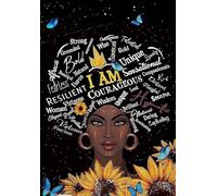 YAASIMOULE Décoration murale d'intérieur de chambre Je suis courageuse résiliente forte unique couronne femme noire vintage tournesol