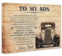 YAASIMOULE Décoration murale d'intérieur de chambre pour mon fils la part papa chauffeur camion pendant ce voyage appelé vie il faut prendre le bon côté des choses