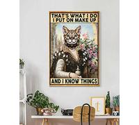 YAASIMOULE Décoration murale Skitongift, décoration d'intérieur, décoration de chambre C'est ce que je fais Je me maquille et je sais des choses Chat du Bengale