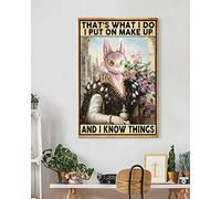 YAASIMOULE Décoration murale Skitongift, Décoration d'intérieur, Décoration de chambre C'est ce que je fais Je me maquille et je sais des choses Chat Sphynx