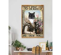 YAASIMOULE Décoration murale Skitongift, Décoration d'intérieur, Décoration de chambre C'est ce que je fais Je me maquille et je sais des choses Chat en smoking
