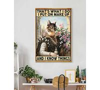 YAASIMOULE Décoration murale Skitongift, Décoration d'intérieur, Décoration de chambre C'est ce que je fais Je me maquille et je sais des choses Chat écaille de tortue