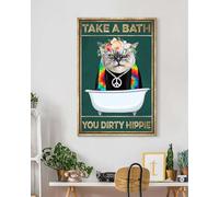YAASIMOULE Décoration murale Skitongift, Décoration d'intérieur, Décoration de chambre Prends un bain, sale hippie