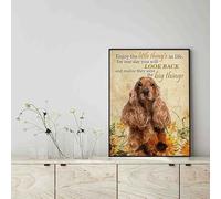 YAASIMOULE Décoration murale Skitongift, décoration d'intérieur, décoration de chambre Profitez des petites choses de la vie, elles étaient les grandes choses Cocker Spaniel Dog