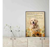 YAASIMOULE Décoration murale Skitongift, décoration d'intérieur, décoration de salle Profitez des petites choses de la vie, ils étaient le chien Golden Retriever de la grande chose