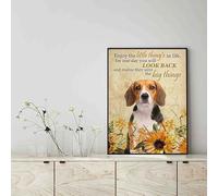 YAASIMOULE Décoration murale Skitongift, décoration d'intérieur, décoration de salle Profitez des petites choses de la vie, ils étaient le chien Beagle des grandes choses