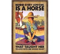 YAASIMOULE Derrière chaque cowgirl se cache un cheval à qui on a appris à aimer de tout son cœur (affiche)