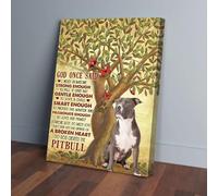 YAASIMOULE Dieu a dit un jour que j'avais besoin de quelqu'un d'assez fort. Impressions sur toile Pitbull