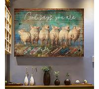 YAASIMOULE Dieu Cochon dit que vous êtes un paysage, impression sur toile, art mural